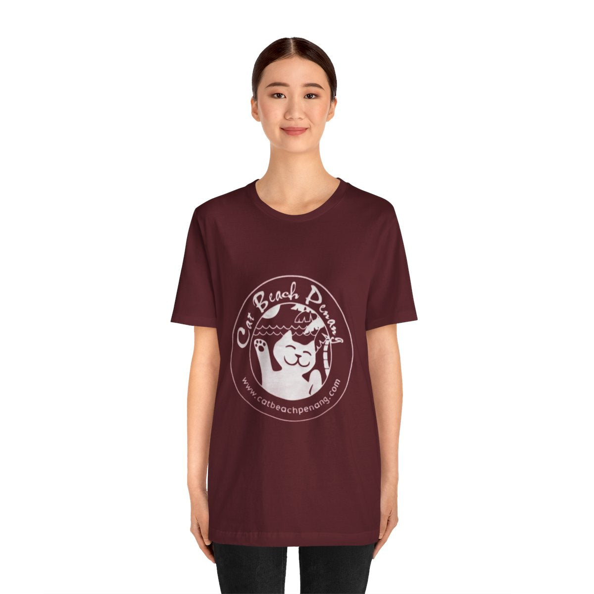 Bold Tee in Maroon