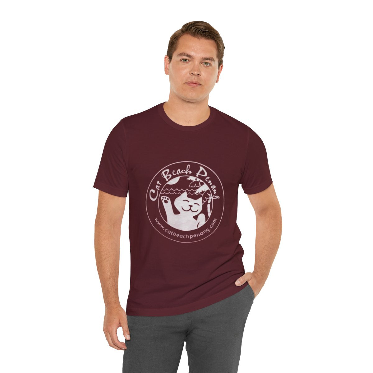 Bold Tee in Maroon