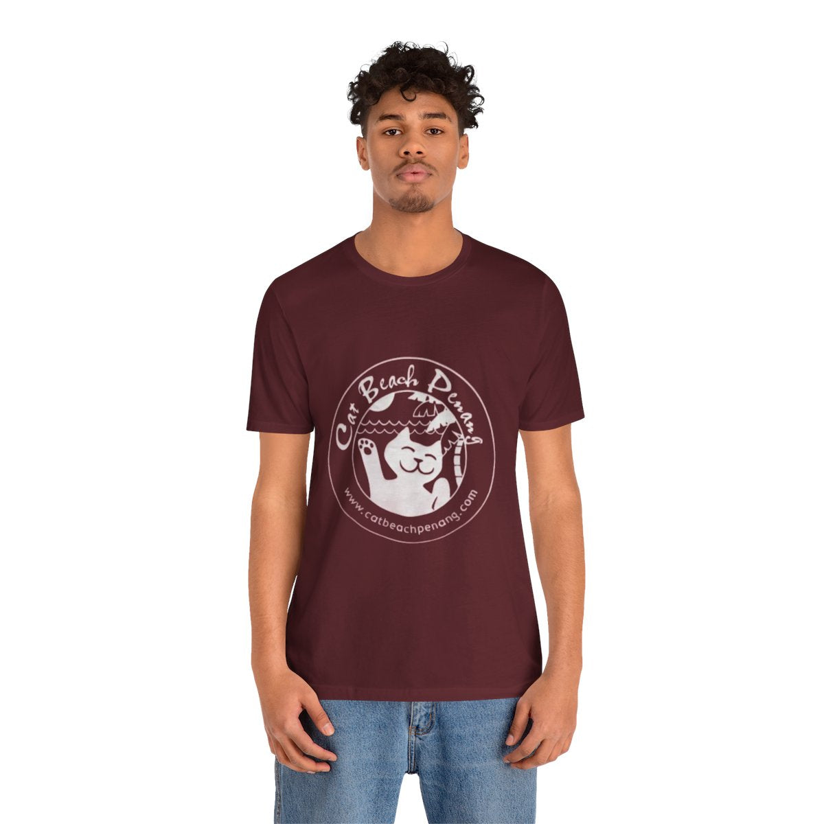 Bold Tee in Maroon