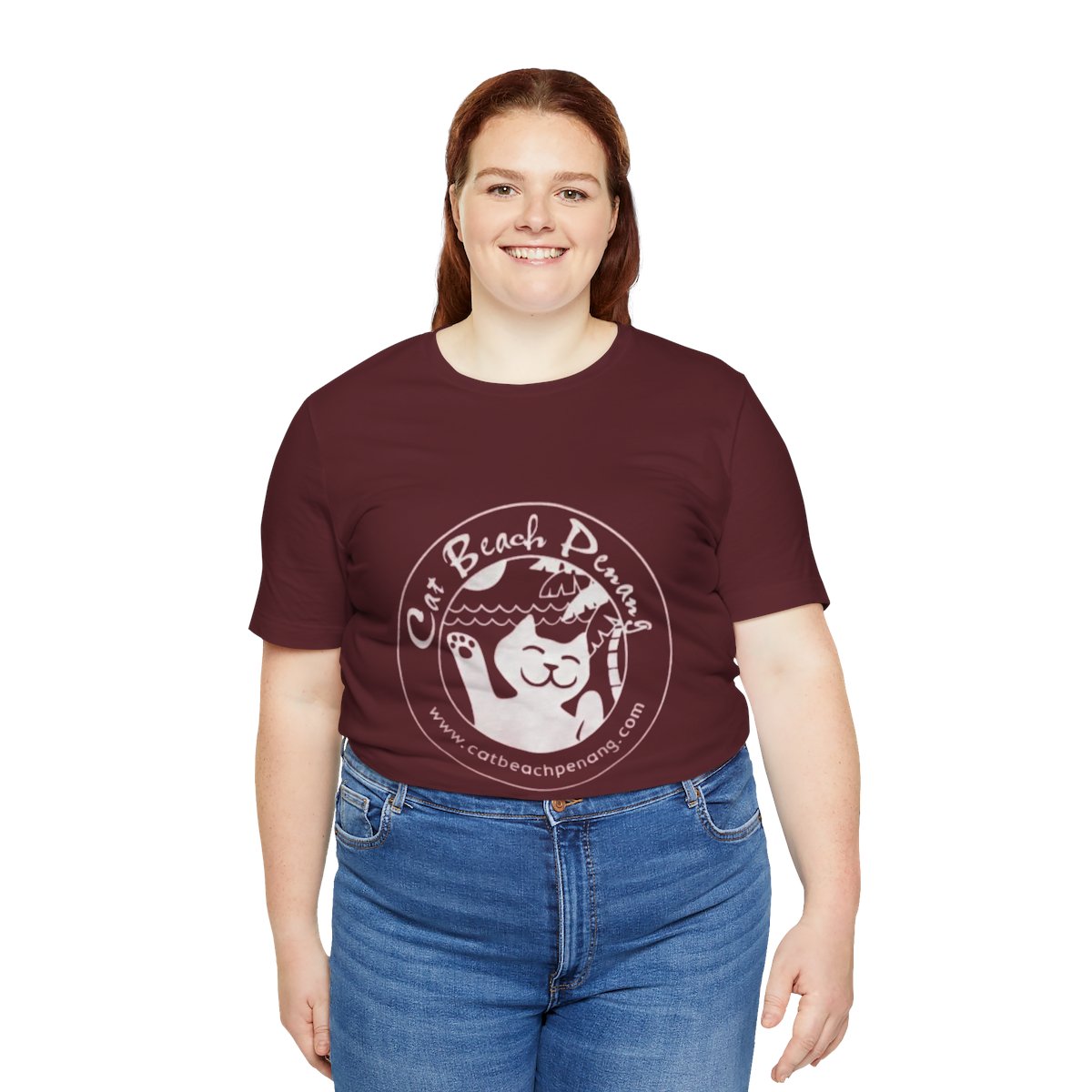 Bold Tee in Maroon