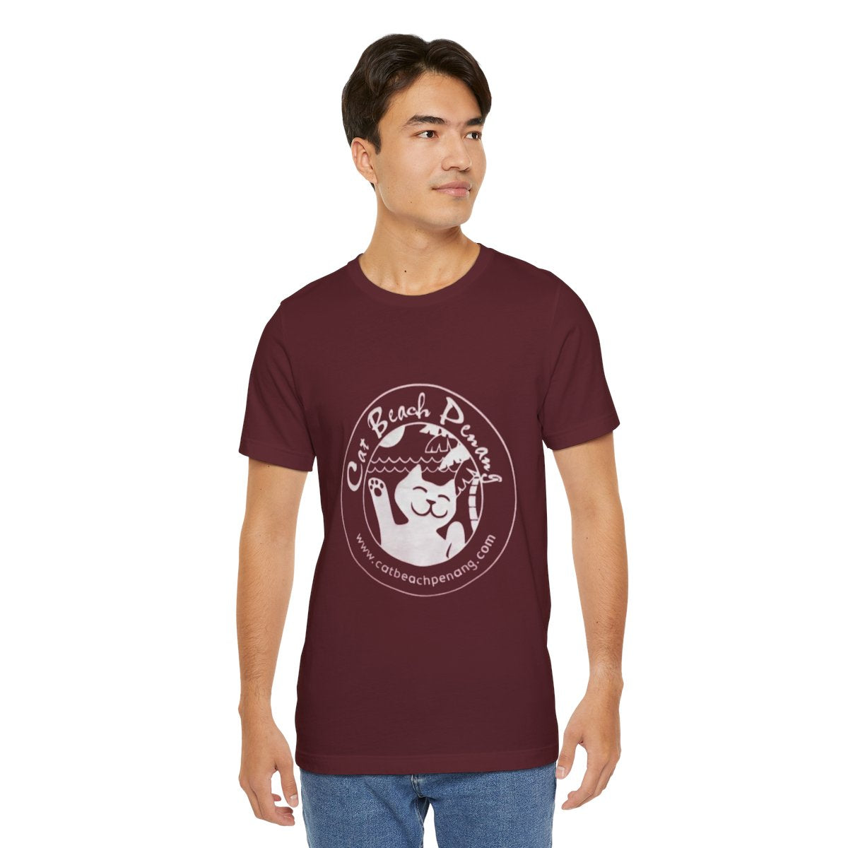 Bold Tee in Maroon